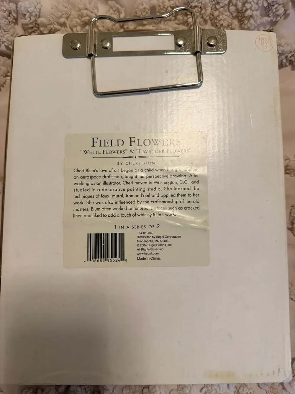 Set of 2 Vintage Cheri Blum Field Flowers 3D Wall Art Plaques